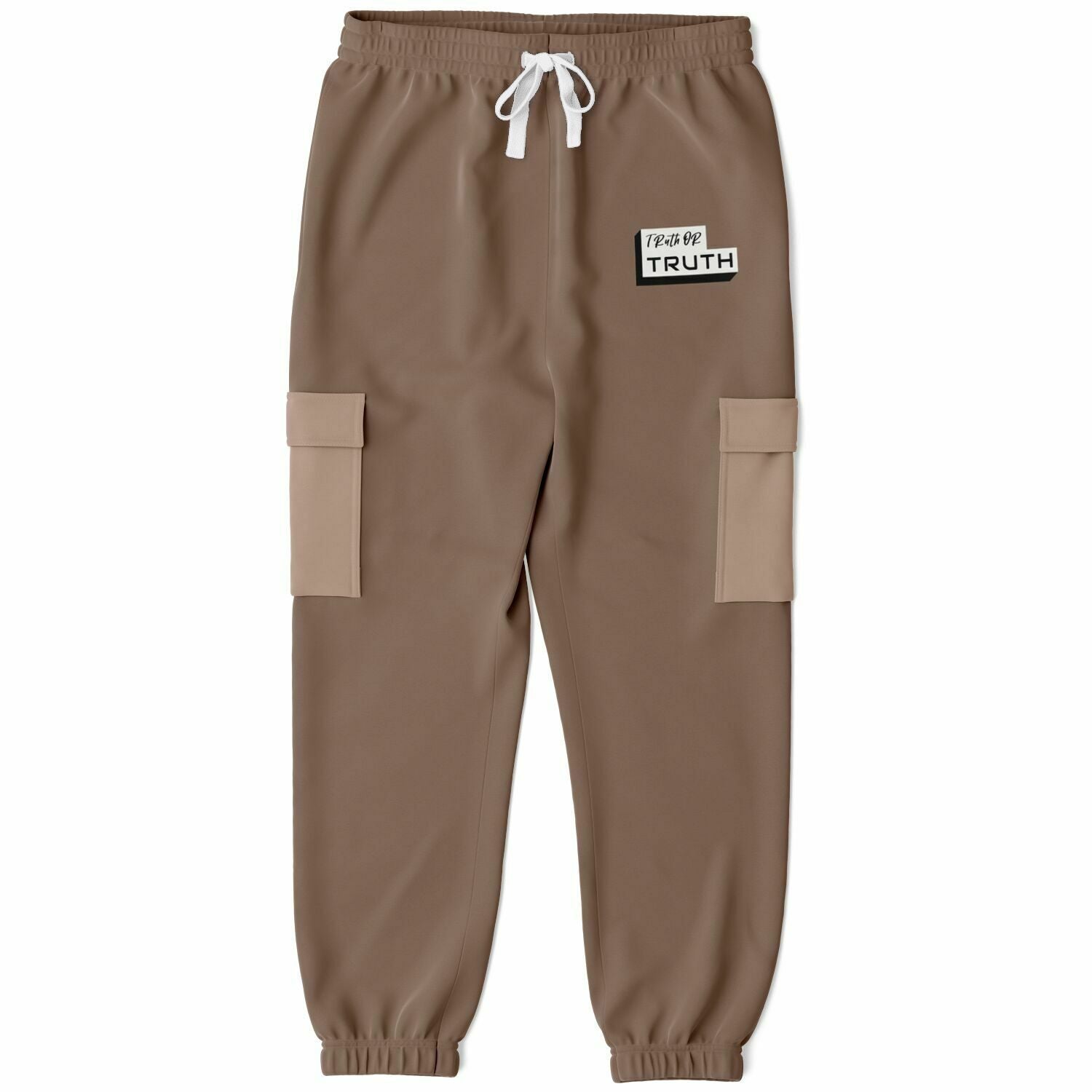 Brown Two Tone Fashion Cargo Sweatpants