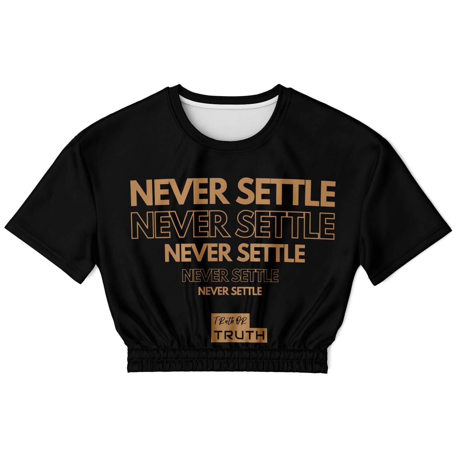 Never Settle Crop Top Short Set