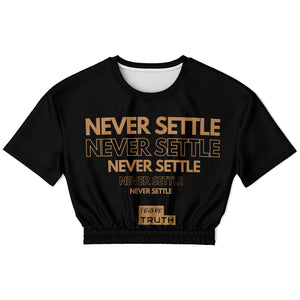 Never Settle Crop Top Short Set