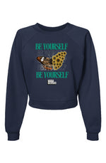 Load image into Gallery viewer, Be Yourself Raglan Pullover Fleece Sweatshirt
