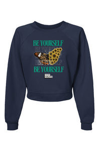 Be Yourself Raglan Pullover Fleece Sweatshirt