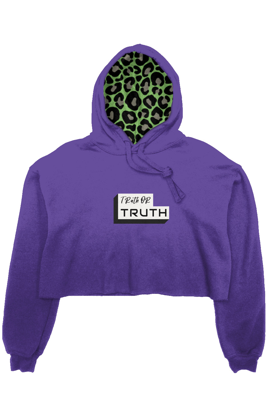 Truthortruth crop fleece hoodie