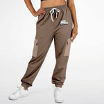 Load image into Gallery viewer, Brown Two Tone Fashion Cargo Sweatpants
