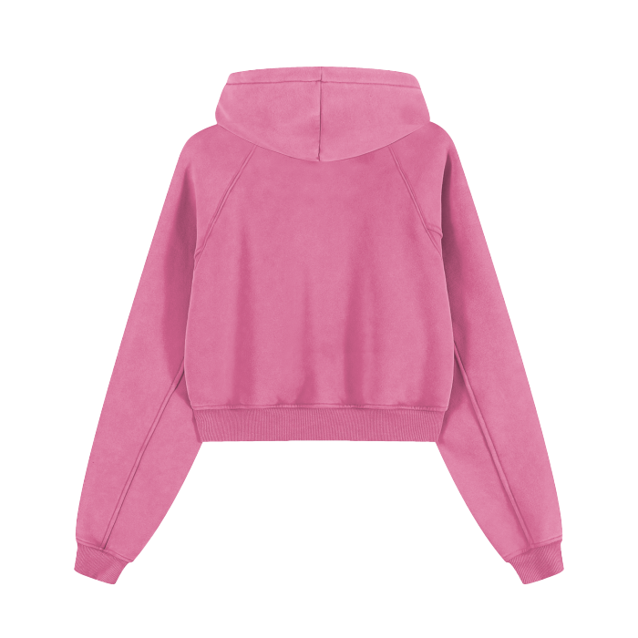 Truthortruth Cropped Zip-Through Hoodie