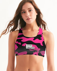 Pink Camo Women's All-Over Print Seamless Sports Bra