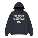 Load image into Gallery viewer, Black Job High Neck Insulated FOG Solid Color Fleece Hoodie - 385 GSM
