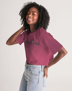 Load image into Gallery viewer, Purple Wave Women&#39;s All-Over Print Lounge Cropped Tee
