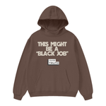 Load image into Gallery viewer, Black Job High Neck Insulated FOG Solid Color Fleece Hoodie - 385 GSM
