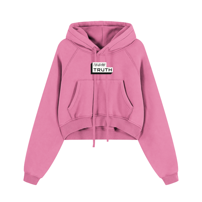 Truthortruth Cropped Zip-Through Hoodie