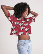Load image into Gallery viewer, TruthorTruth  Women&#39;s Red Lounge Cropped Tee
