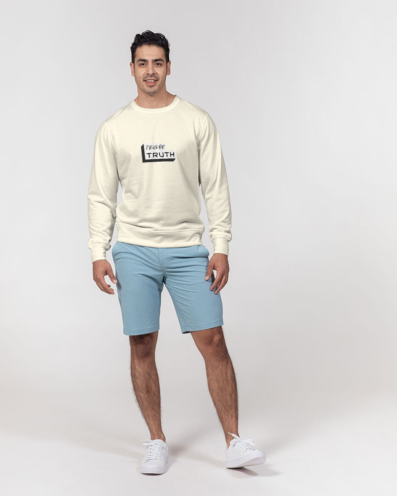 TruthorTruth Cream Men's Classic French Terry Crewneck Pullover