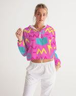 Load image into Gallery viewer, 90s Kid X TruthorTruth Pink Women&#39;s Cropped Windbreaker
