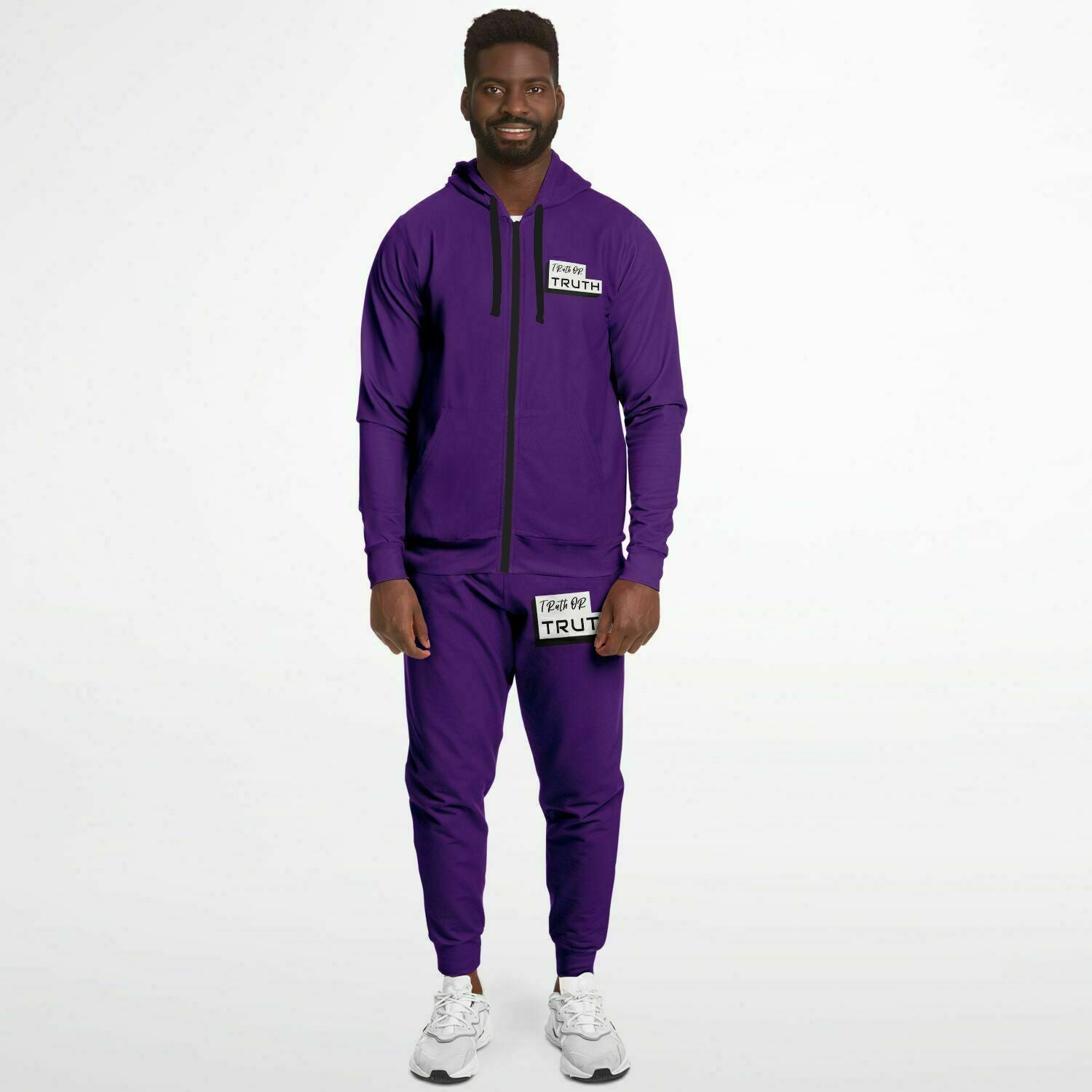 Purple Ziphoodie & Jogger - AOP