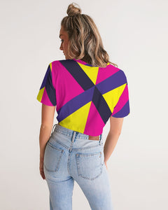 TruthorTruth Summer Colorway  Women's Twist-Front Cropped Tee