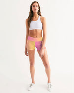 Load image into Gallery viewer, Pink Gradient Women&#39;s Mid-Rise Yoga Shorts

