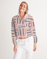Load image into Gallery viewer, Abstract  Women&#39;s Cropped Windbreaker
