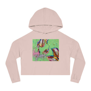 Love Yours by Nikkishah Suarez Cropped Hooded Sweatshirt