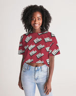 Load image into Gallery viewer, TruthorTruth  Women&#39;s Red Lounge Cropped Tee

