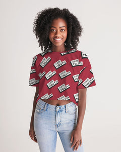 TruthorTruth  Women's Red Lounge Cropped Tee