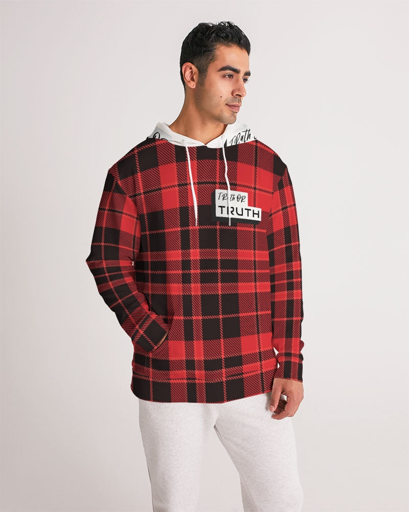 Red Plaid Truthortruth  Men's Hoodie