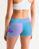 Load image into Gallery viewer, Topaz Gradient Women&#39;s Mid-Rise Yoga Shorts
