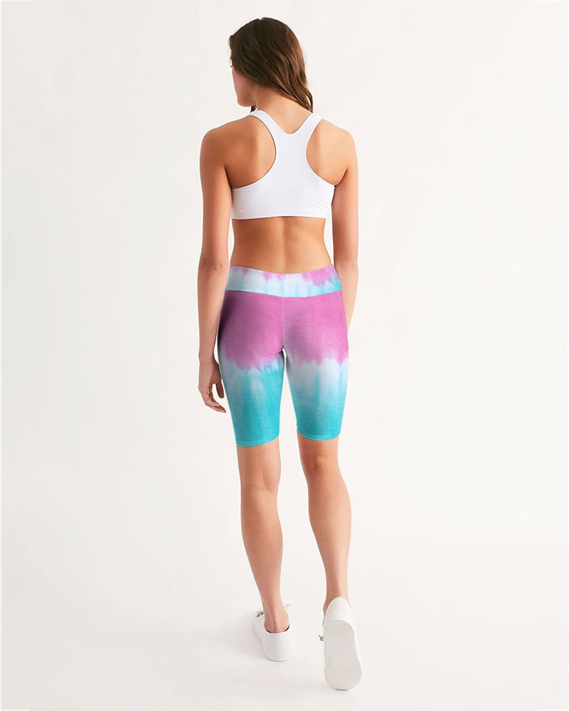 Circle United Tie Dye Women's Mid-Rise Bike Shorts