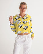 Load image into Gallery viewer, TruthorTruth Yellow Women&#39;s Cropped Windbreaker
