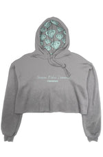 Load image into Gallery viewer, Pressure Makes Diamonds crop fleece hoodie
