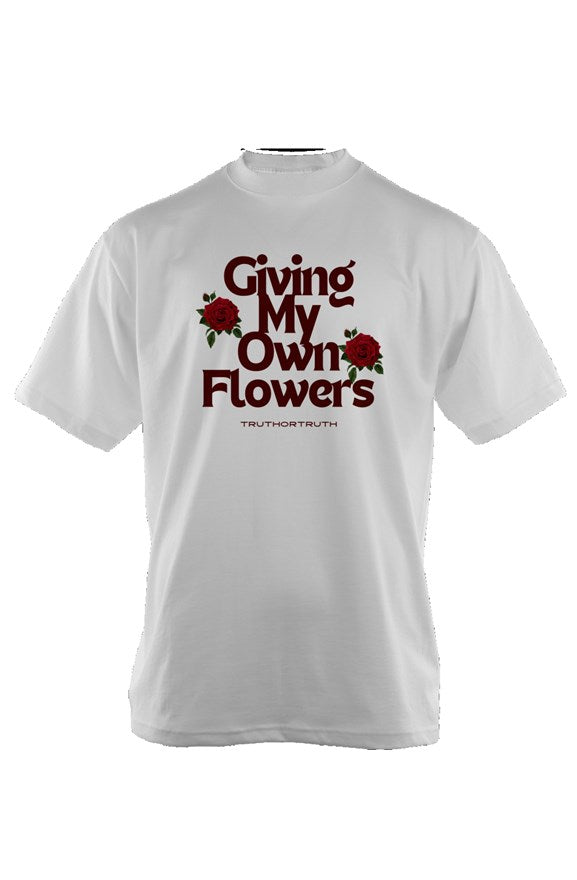 Giving Flowers Oversized White Heavyweight T Shirt