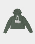 Load image into Gallery viewer, TruthorTruth Hunter Green Women&#39;s Cropped Hoodie
