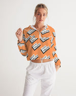 Load image into Gallery viewer, TruthorTruth Orange Women&#39;s Cropped Windbreaker
