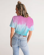 Load image into Gallery viewer, Circle United Tie Dye Women&#39;s Twist-Front Cropped Tee
