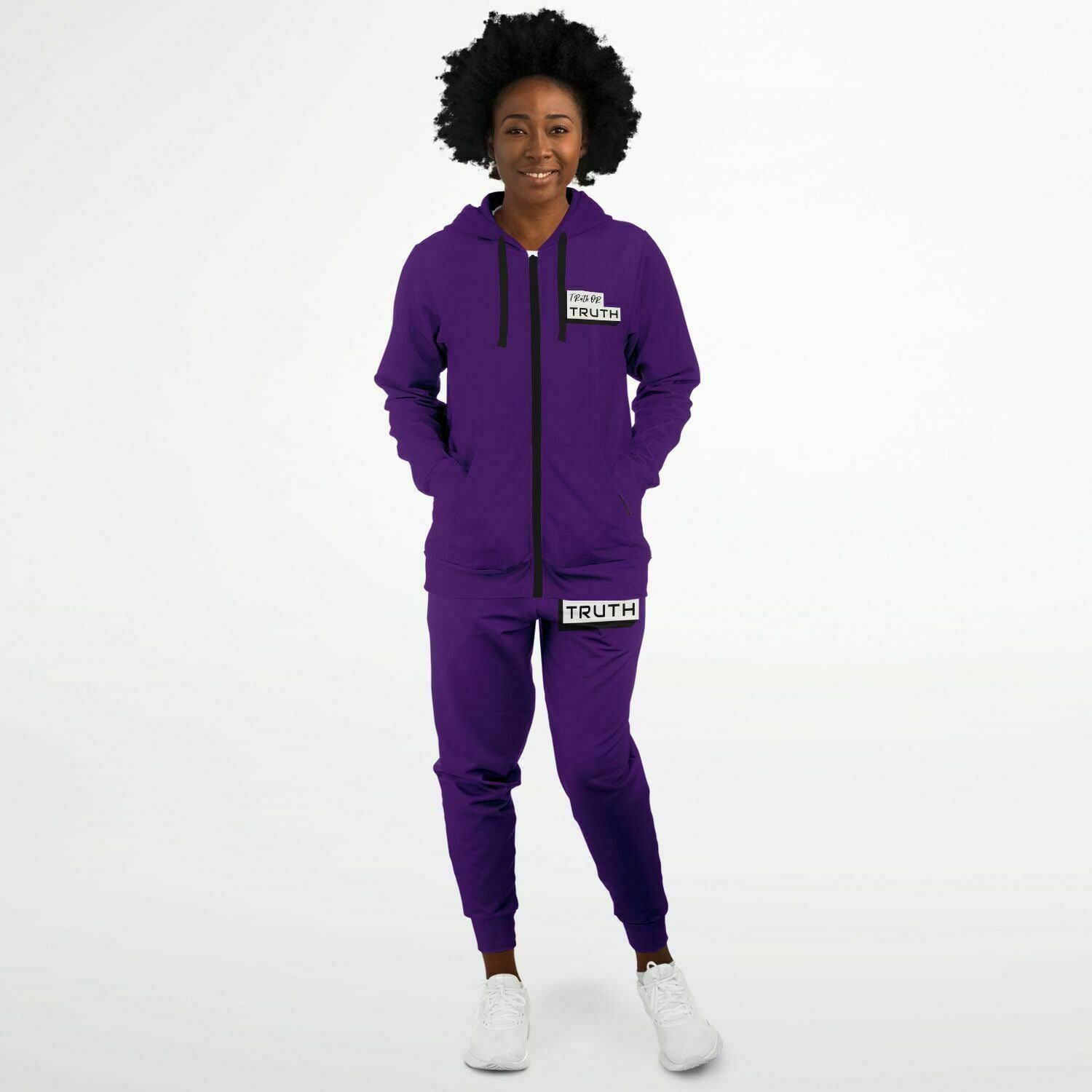 Purple Ziphoodie & Jogger - AOP