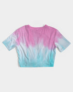 Load image into Gallery viewer, Circle United Tie Dye Women&#39;s Twist-Front Cropped Tee
