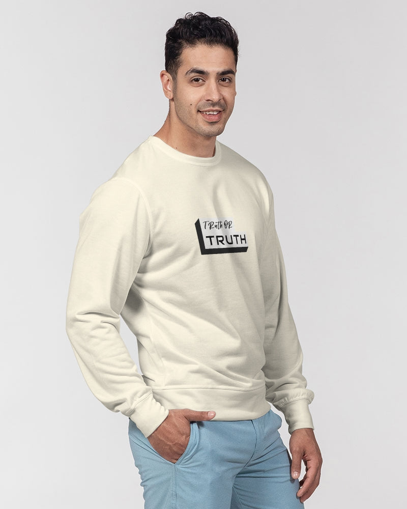 TruthorTruth Cream Men's Classic French Terry Crewneck Pullover