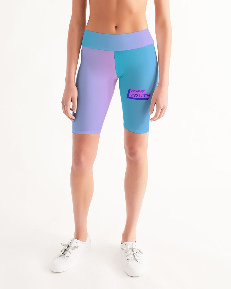 Topaz Gradient Women's Mid-Rise Bike Shorts
