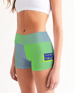 Load image into Gallery viewer, Spring Green Gradient  Women&#39;s Mid-Rise Yoga Shorts
