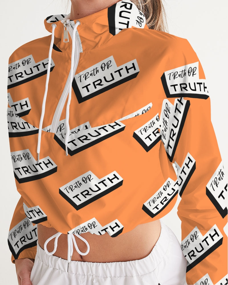 TruthorTruth Orange Women's Cropped Windbreaker