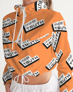 Load image into Gallery viewer, TruthorTruth Orange Women&#39;s Cropped Windbreaker
