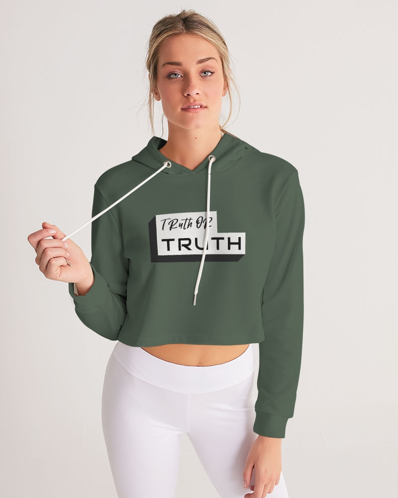 TruthorTruth Hunter Green Women's Cropped Hoodie