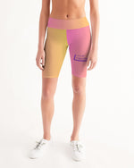Load image into Gallery viewer, Pink Gradient Women&#39;s Mid-Rise Bike Shorts
