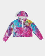 Load image into Gallery viewer, TruthorTruth Color Burst Tie Dye Women&#39;s Cropped Windbreaker
