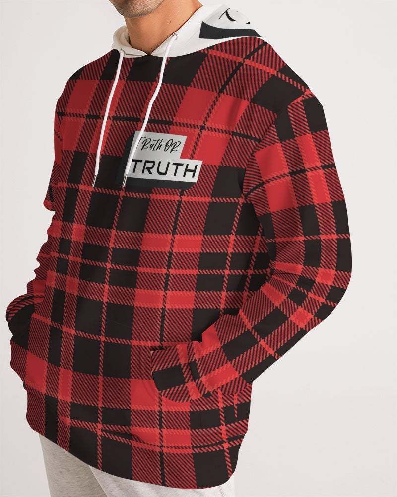 Red Plaid Truthortruth  Men's Hoodie