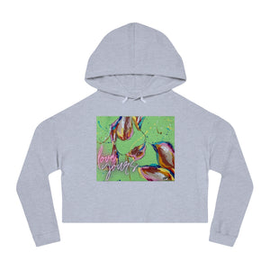 Love Yours by Nikkishah Suarez Cropped Hooded Sweatshirt