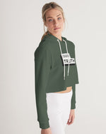 Load image into Gallery viewer, TruthorTruth Hunter Green Women&#39;s Cropped Hoodie
