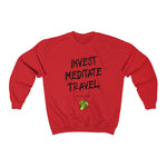 Load image into Gallery viewer, Invest, Meditate, Travel Unisex Heavy Blend™ Crewneck Sweatshirt
