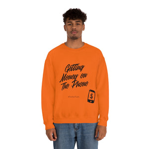 Getting Money On The Phone Unisex Heavy Blend™ Crewneck Sweatshirt