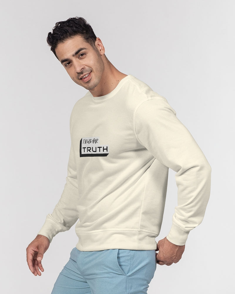 TruthorTruth Cream Men's Classic French Terry Crewneck Pullover