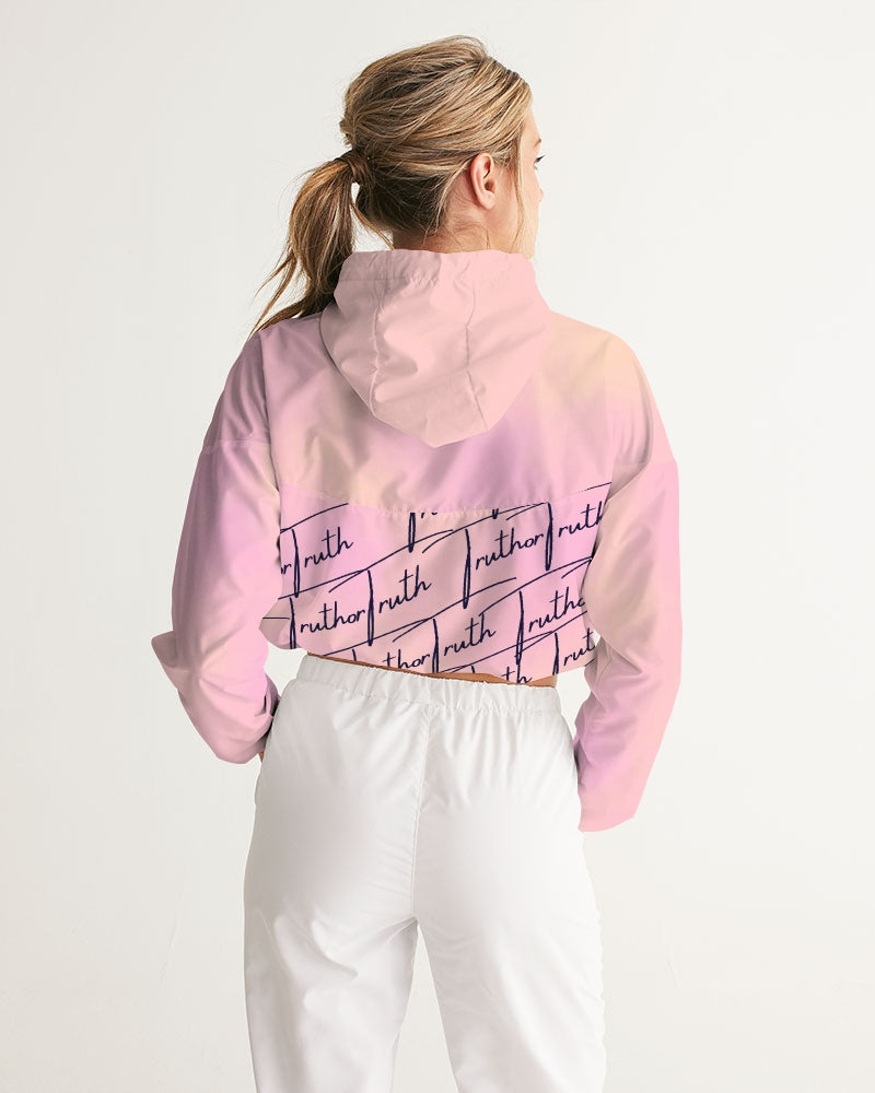TruthorTruth X Pink Tie Dye Women's Cropped Windbreaker