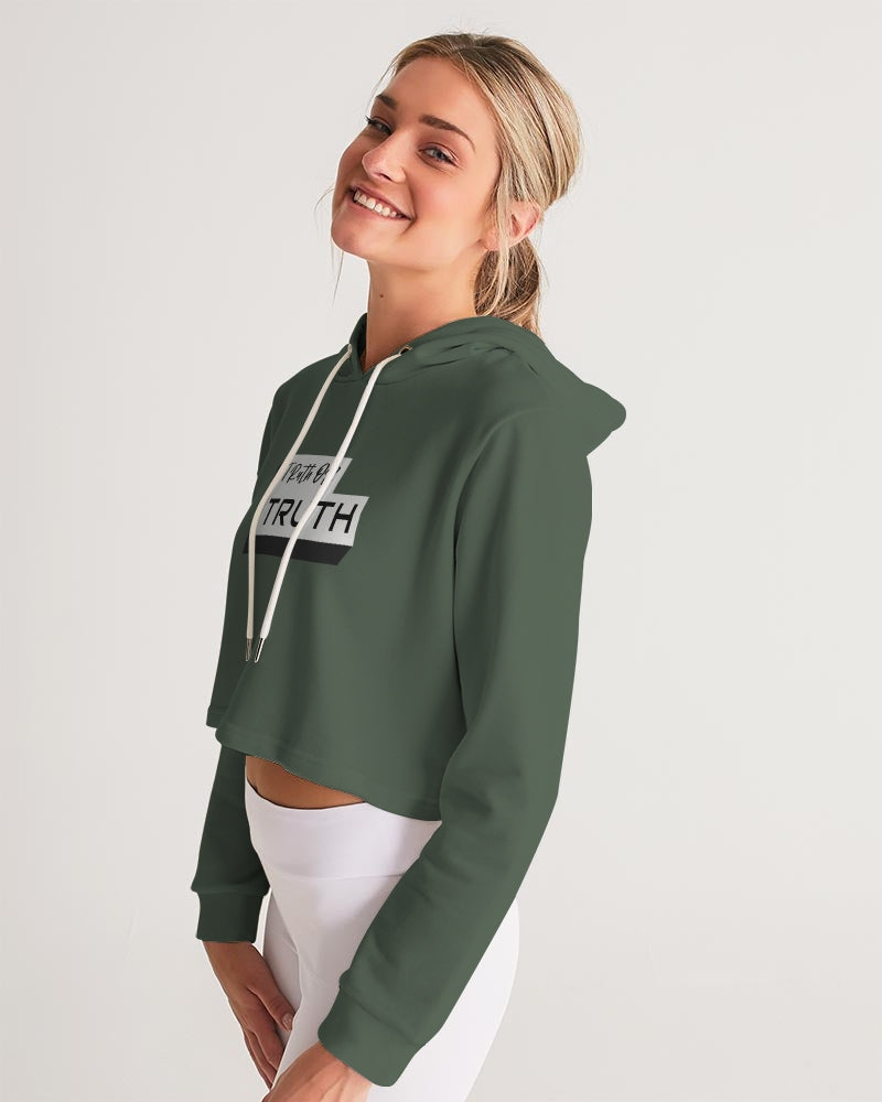 TruthorTruth Hunter Green Women's Cropped Hoodie